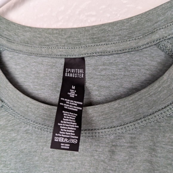 NWOT spiritual gangster stay dry shirt green - Picture 2 of 3